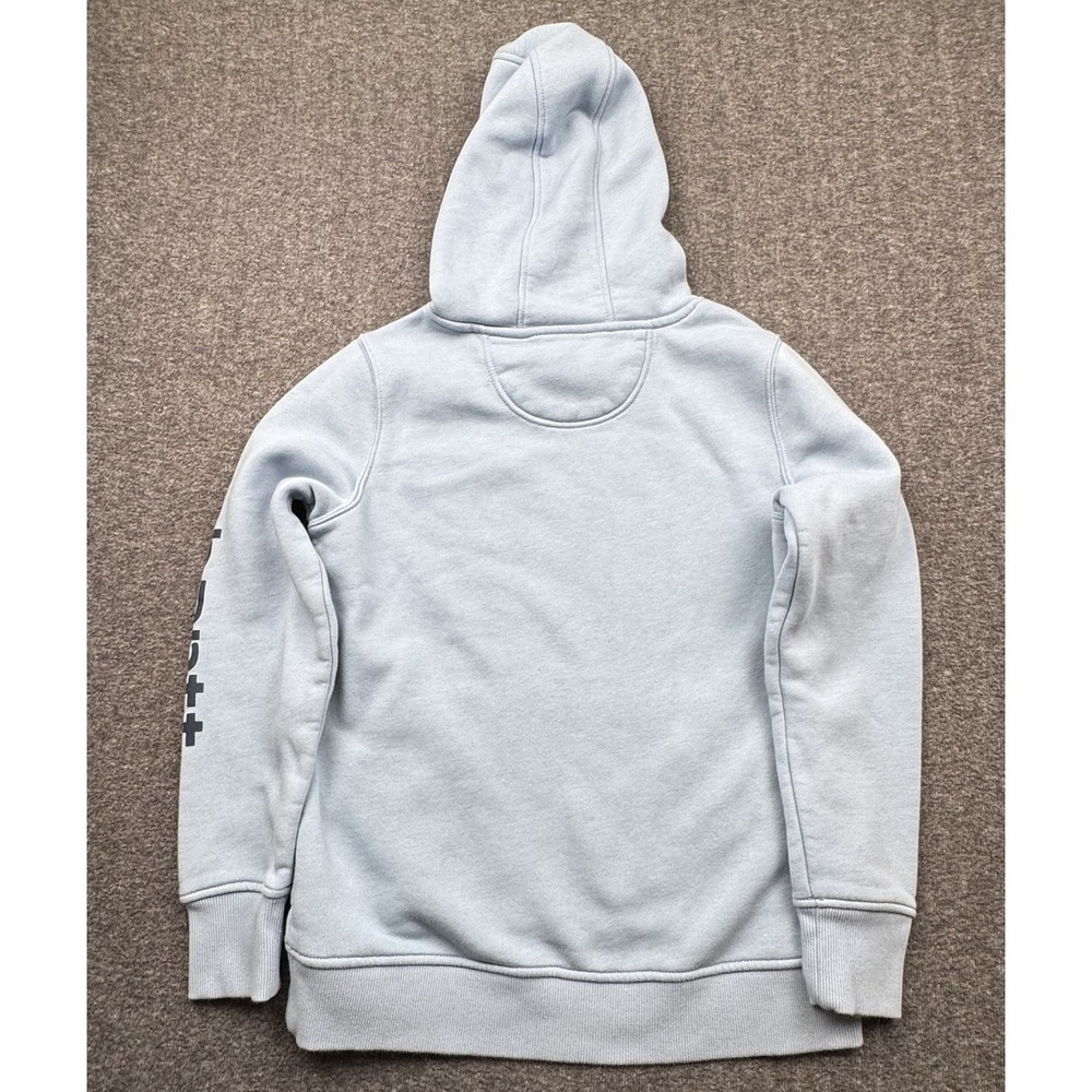 Carhartt Hoodie Sweatshirt Women's Sz Medium 8-10 Relaxed Fit Pullover Blue - Picture 13 of 15